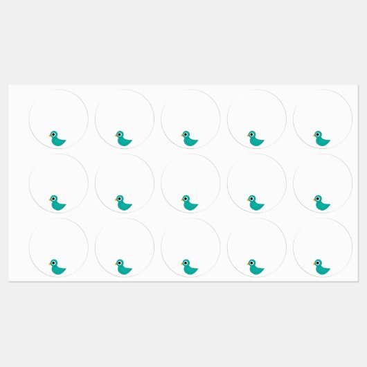 Schattige blauwe vogel labels (Vel)