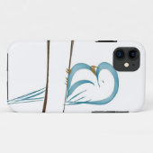 Schattige blauwe vogel op een tak Case-Mate iPhone case (Achterkant (horizontaal))