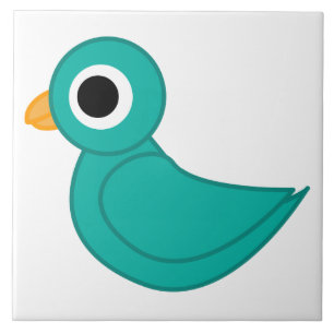 Schattige blauwe vogel tegeltje