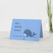 schattige blauwe wal snel grap kaart (Achterkant)