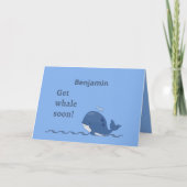 schattige blauwe wal snel grap kaart (Voorkant)