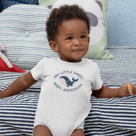 Schattige Blauwe Walvis Dolfijn Zee Cartoon  Romper