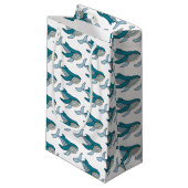 Schattige Blauwe Walvis Jongens Klein Cadeauzakje (Voorkant Gekanteld)