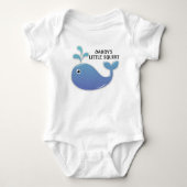Schattige Blauwe Walvis Kleine Spuit Romper (Voorkant)