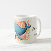 Schattige Blauwe Walvis Koffiemok (Voorkant rechts)