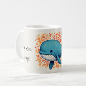 Schattige Blauwe Walvis Koffiemok (Voorkant links)
