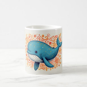 Schattige Blauwe Walvis Koffiemok