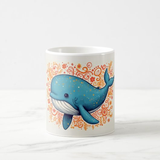 Schattige Blauwe Walvis Koffiemok (Center)