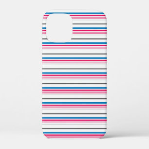 Schattige blauwe witte strepen Case-Mate iPhone case