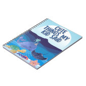 Schattige blauwe zeevissen Dingen die mijn kind ze Notitieboek (Linkerzijde)