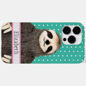 Schattige Blauwgroen benaming Kinder dierlijk Scho Case-Mate iPhone Case (Achterkant (horizontaal))