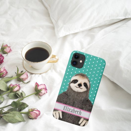 Schattige Blauwgroen benaming Kinder dierlijk Scho Case-Mate iPhone Case