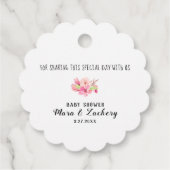 * Schattige Blauwgroen Blue Dragon Baby shower dan Bedankjes Labels (Achterkant)