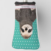Schattige Blauwgroen naam Kinder dierlijk kleurig  Golfheadcover (Draai 90)