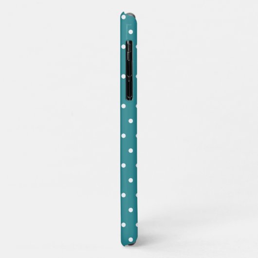 Schattige Blauwgroen Polka Dot Pattern Case-Mate iPhone Case (Achterkant/links)