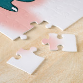 Schattige Blauwgroen T-Rex Legpuzzel (Zijkant)