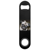 schattige blauwoogige puggen speed flessenopener (Achterkant)