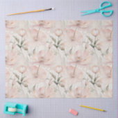 Schattige Bleek Roze Waterverf Pioenrozen Tissuepapier (Craft)