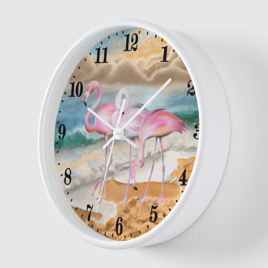 schattige bleekroze flamingos (Hoek)