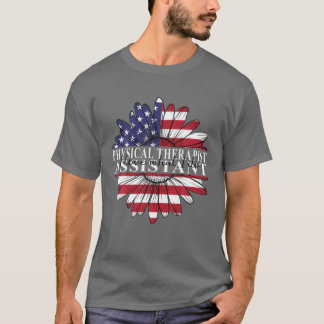 Schattige "Blessed Daisy" 4 juli fysieke therapie T-shirt