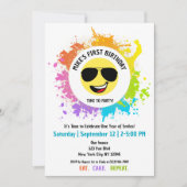 Schattige blij gezicht, vliegenierbril, leuke eers kaart (Voorkant)