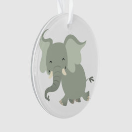 Schattige blije cartoon olifant acrylen ornament