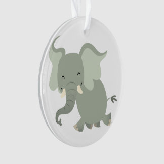 Schattige blije cartoon olifant acrylen ornament