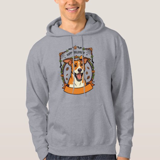 schattige blije Halloween hond Hoodie (Voorkant)