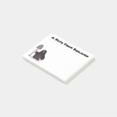 Schattige blije mol cartoon illustratie post-it® notes (Schuin)