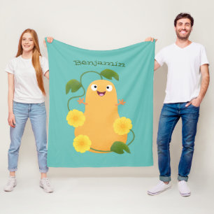 Schattige blije pompoen pompoen cartoon fleece deken