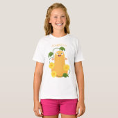 Schattige blije pompoen pompoen cartoon t-shirt (Voorkant volledig)
