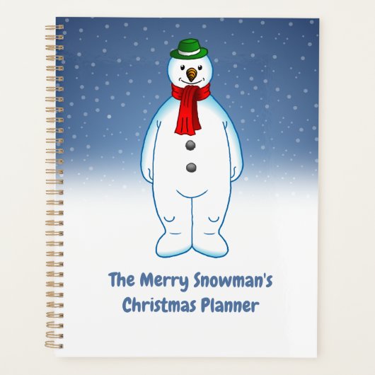 Schattige & blije sneeuwman planner (Voorkant)