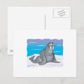 schattige blije walrus briefkaart (Voorkant / Achterkant)