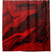 Schattige Bloed Rode Marmeren Badkamer Douchegordijn (Voorkant)