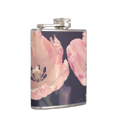 Schattige Bloeiende Tulpen -Gepersonaliseerd Heupfles (Rechts)