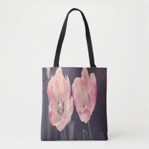 Schattige Bloeiende Tulpen -Gepersonaliseerd Tote Bag