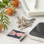 Schattige Bloeiende Tulpen -Persoonlijk Sleutelhanger (Zijkant)