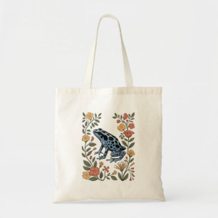 Schattige Bloem Blauwe Gifkikker Pad Kikker Liefhe Tote Bag