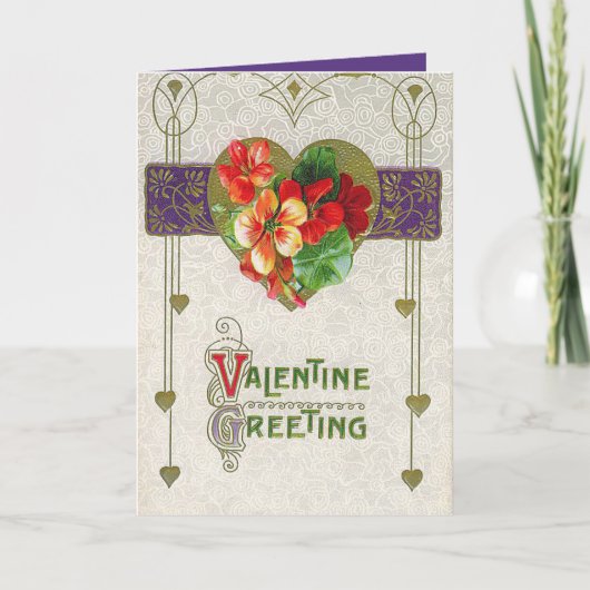 schattige  bloem doet me denken feestdagen kaart (Voorkant)