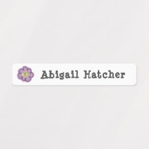 Schattige Bloem Kinder Kleding Label Skinny Wit