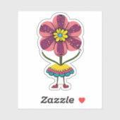 Schattige Bloem Kinderen Cartoon Karakter Sticker (Vel)