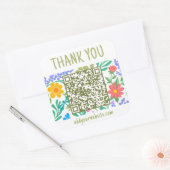     Schattige bloem natuur bedankt voor uw aankoop Vierkante Sticker (Envelop)