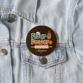 schattige bloem voor liefhebbers ronde button 7,6 cm (In situ)