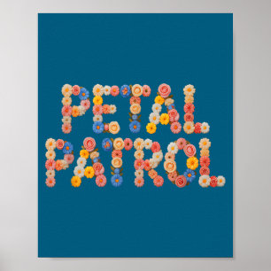 Schattige bloemblaadje patrouille doe bemanningsst poster