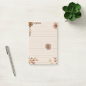 Schattige bloemen Bruin kraftpapier Modern Post-it® Notes (Kantoor)