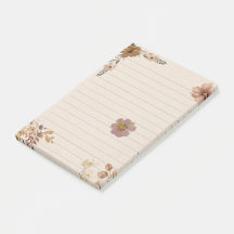 Schattige bloemen Bruin kraftpapier Modern