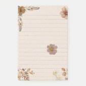 Schattige bloemen Bruin kraftpapier Modern Post-it® Notes (Voorkant)