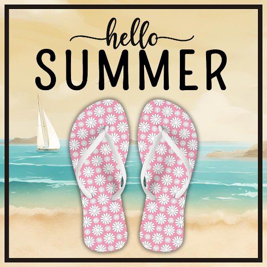 Schattige Bloemen Daisy Pattern Baby Roze & Witte  Teenslippers