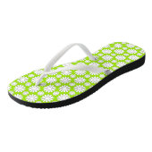 Schattige Bloemen Daisy Pattern Groen en Witte Zom Teenslippers (Schuin)