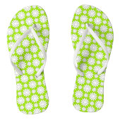 Schattige Bloemen Daisy Pattern Groen en Witte Zom Teenslippers (Voetbed)